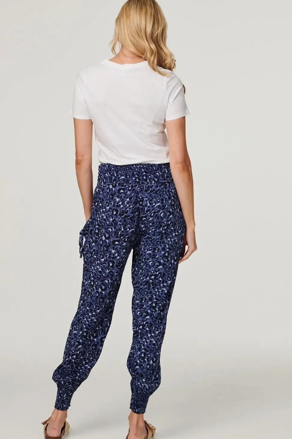 Animal Print Pocket Detail Pants