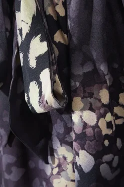 Animal Print Shirred Waist Shirt Dress