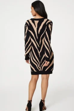 Animal Print Short Knit Dress