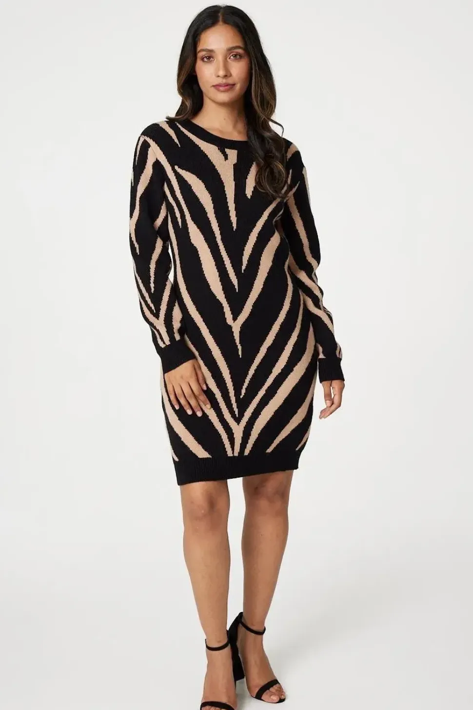 Animal Print Short Knit Dress
