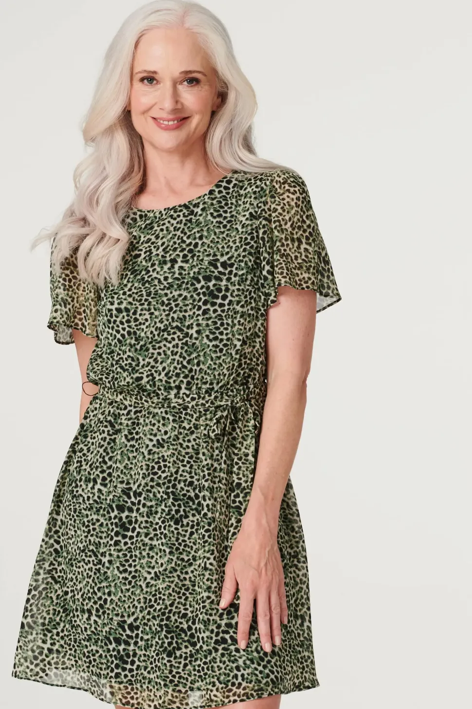 Animal Print Short Skater Dress
