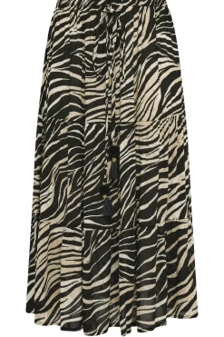 Animal Print Tiered Beach Skirt