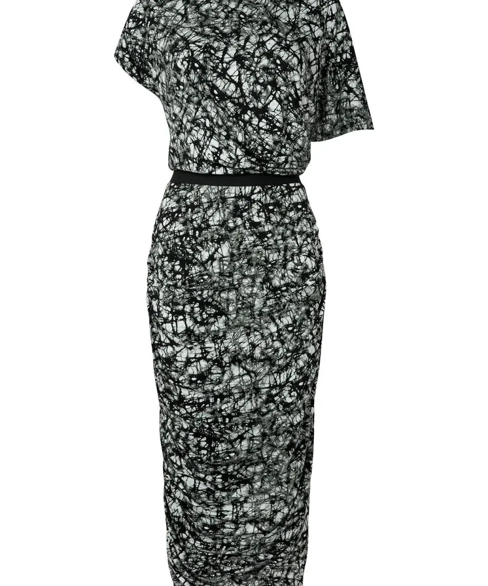 Asymmetric Bodycon Midi Dress