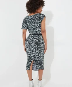 Asymmetric Bodycon Midi Dress