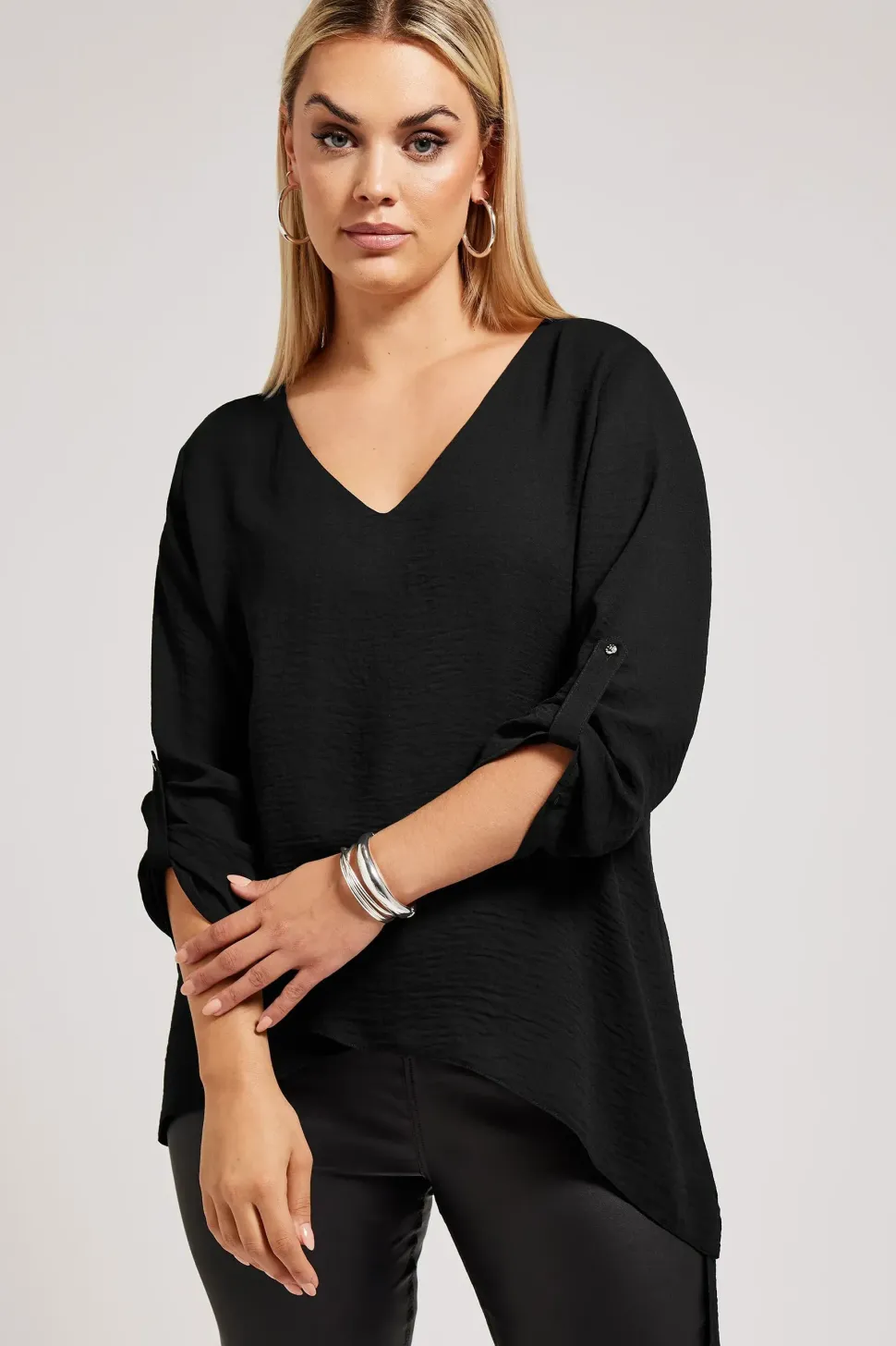Asymmetric Hem Blouse