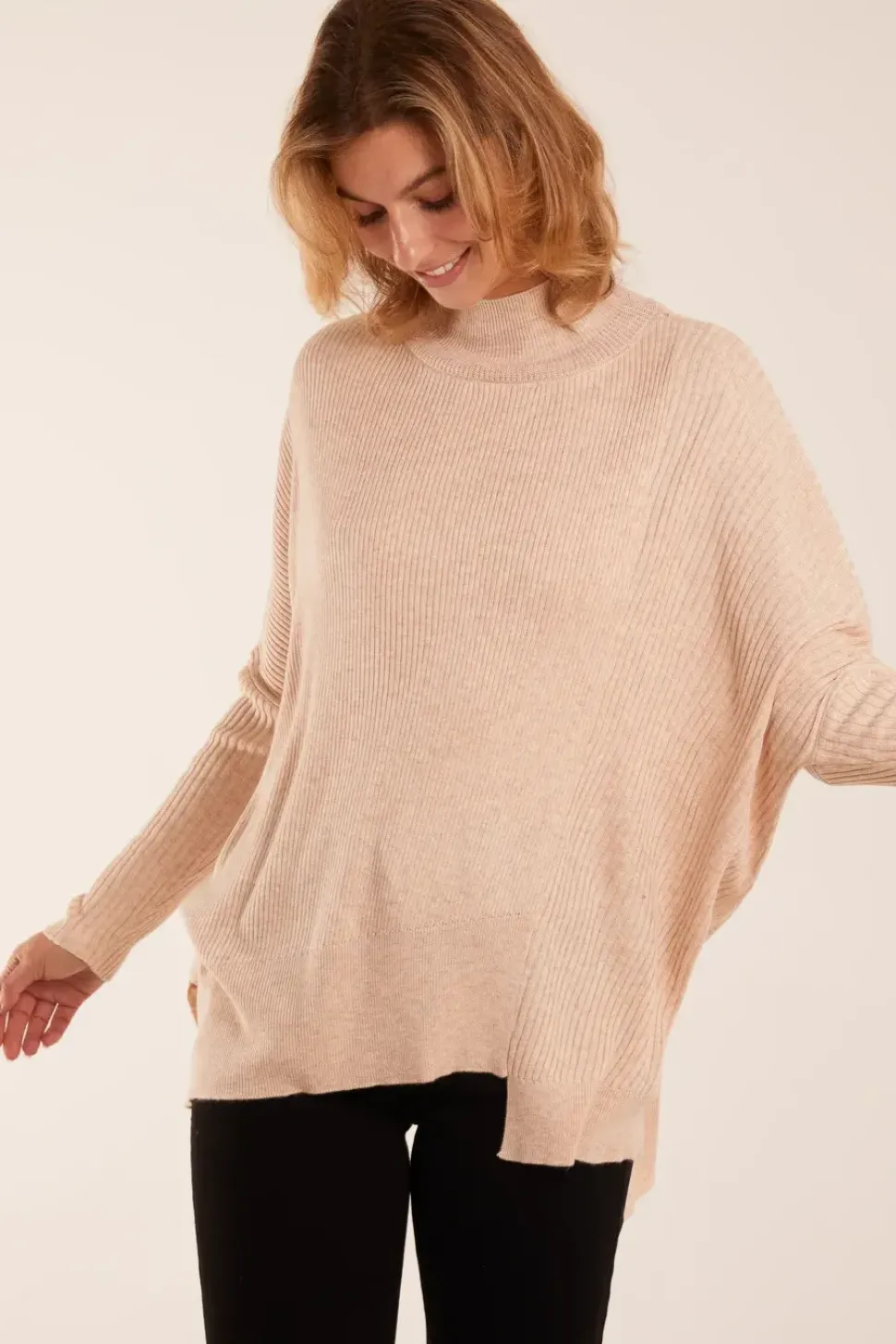 Asymmetric Hem Detail Jumper