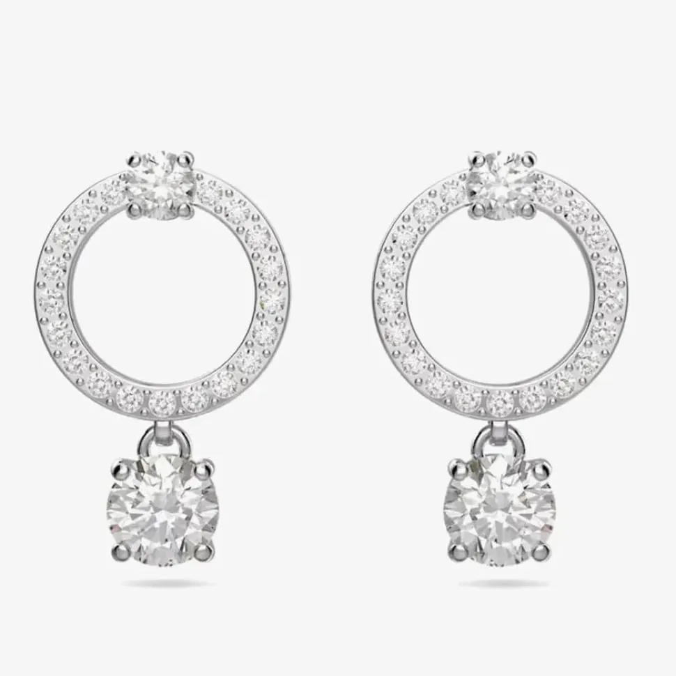Attract White Crystal Circle Earrings 5563278