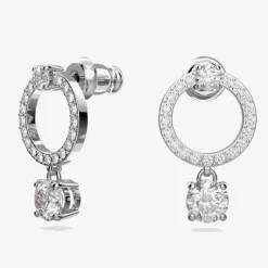 Attract White Crystal Circle Earrings 5563278