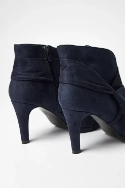 Aubrey Faux Suede Side Twist High Heel Platform Shoe Boots