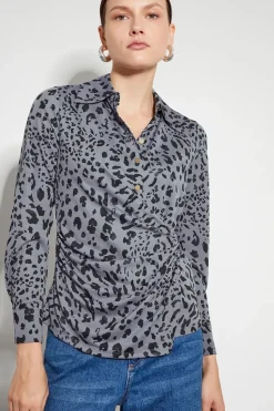 Aubrey Jersey Leopard Print Shirt