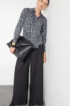 Aubrey Jersey Leopard Print Shirt