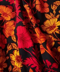 Autumnal Floral Midi Skirt
