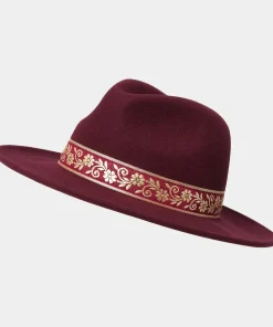 Autumnal Gold Detail Wool Fedora
