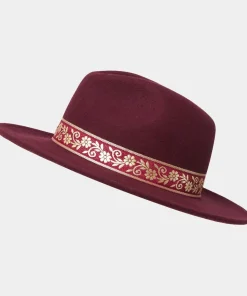 Autumnal Gold Detail Wool Fedora
