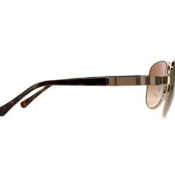 Aviator Gold Brown Brown Gradient Sunglasses