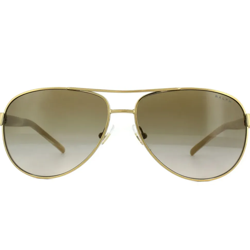 Aviator Gold Cream Brown Gradient Sunglasses