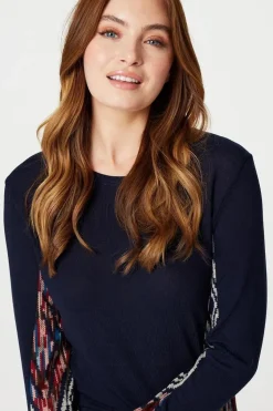Aztec Panel Print Tunic Top