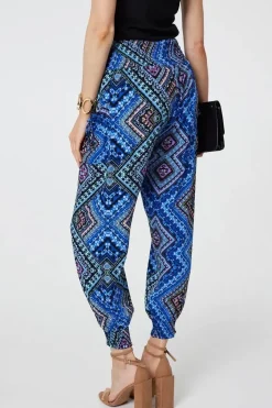 Aztec Print High Waist Harem Pants