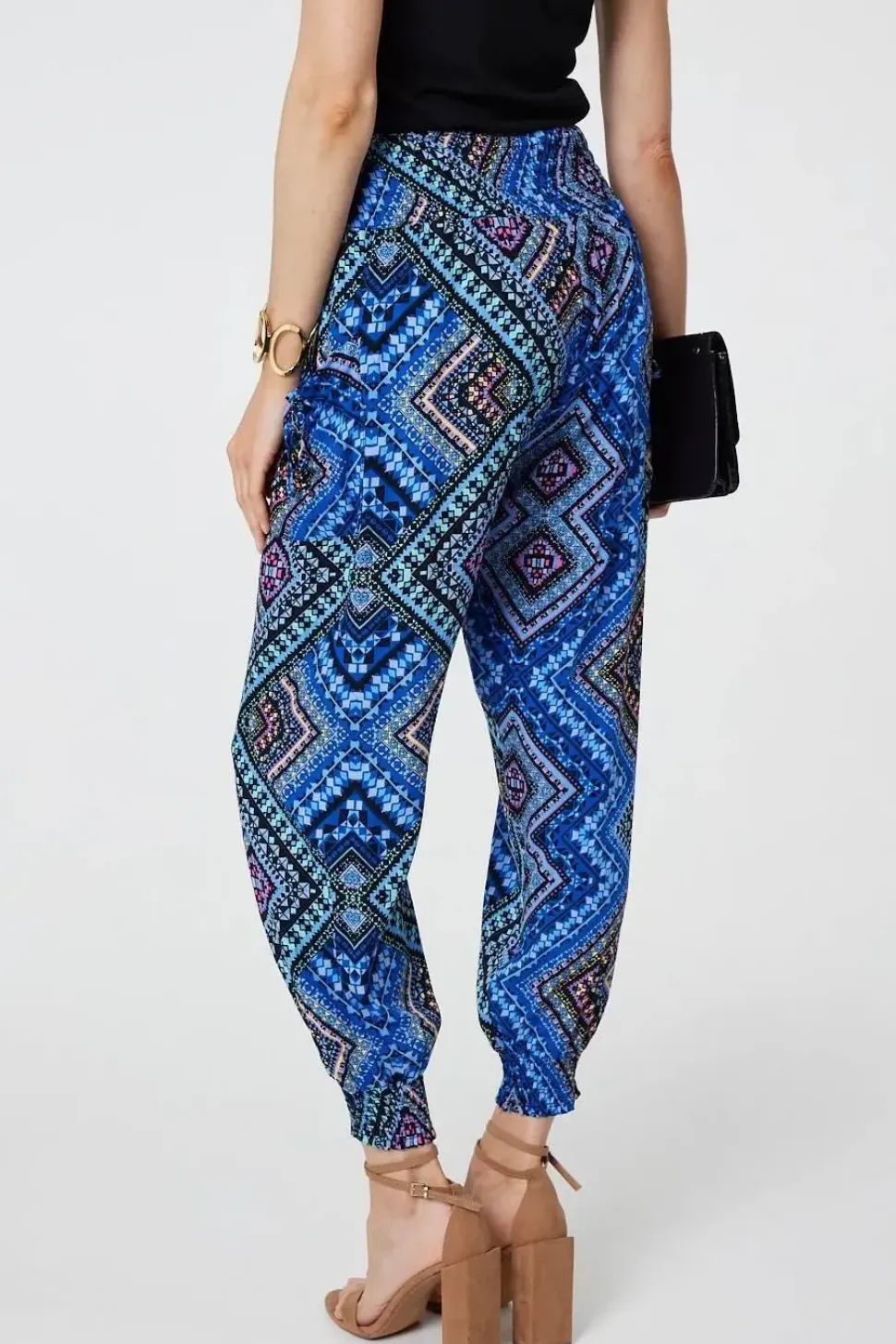 Aztec Print High Waist Harem Pants