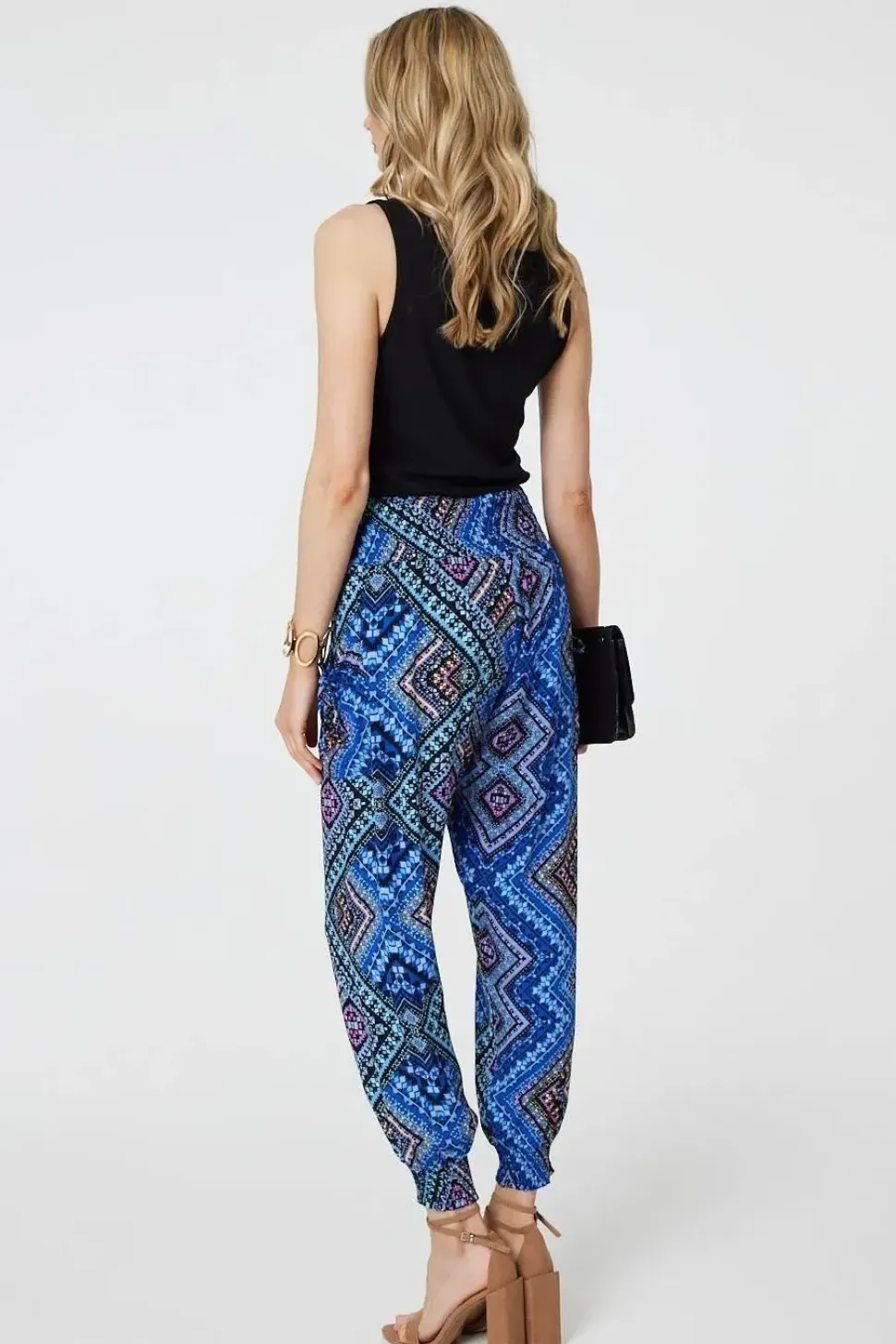 Aztec Print High Waist Harem Pants