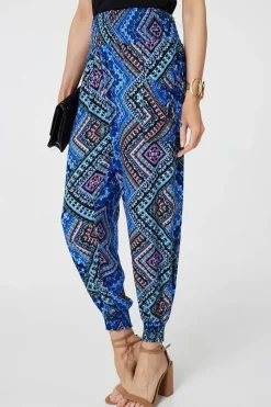 Aztec Print High Waist Harem Pants