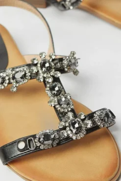 Babsy Jewelled Flat Sandals