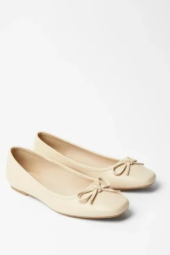 Bahamas Square Toe Bow Detail Ballet Pumps