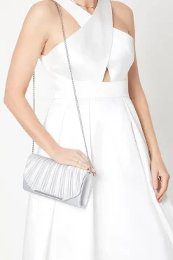 Bailey Satin Rouched Clutch Bag