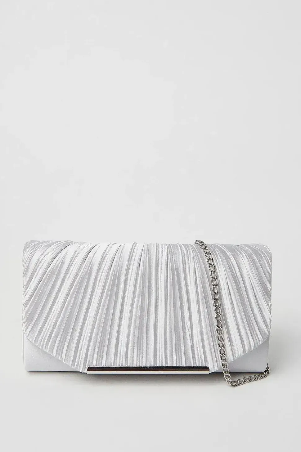 Bailey Satin Rouched Clutch Bag