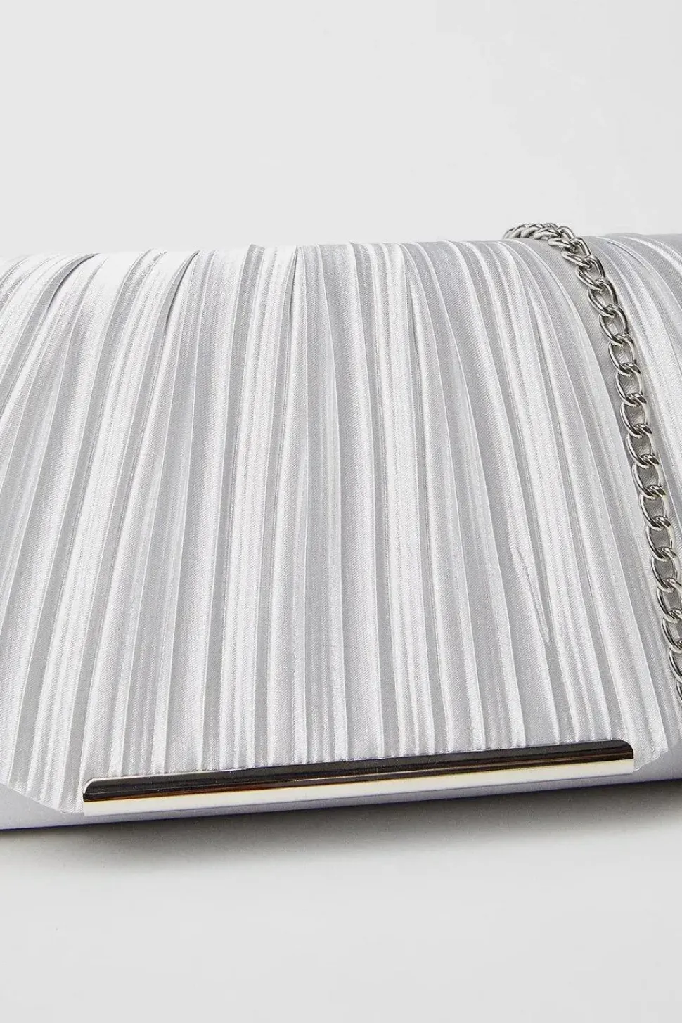 Bailey Satin Rouched Clutch Bag