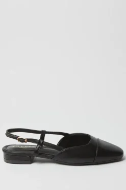 Bailey Slingback Soft Square Toecap Flat Pumps