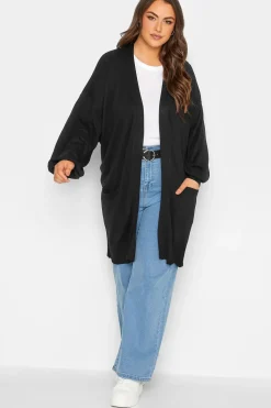 Balloon Sleeve Fine Knit Cardigan