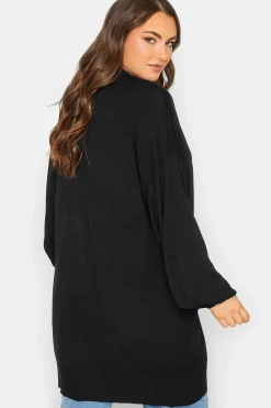 Balloon Sleeve Fine Knit Cardigan