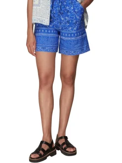 Bandana Floral Print Shorts-Printed