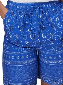 Bandana Floral Print Shorts-Printed