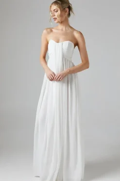 Bandeau Chiffon Beach Wedding Dress