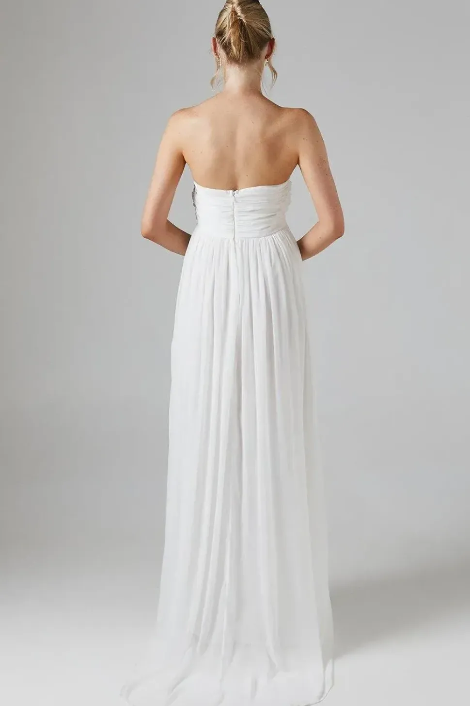 Bandeau Chiffon Beach Wedding Dress