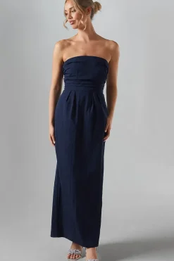 Bandeau Taffetta Bridesmaid Maxi Dress