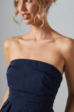 Bandeau Taffetta Bridesmaid Maxi Dress