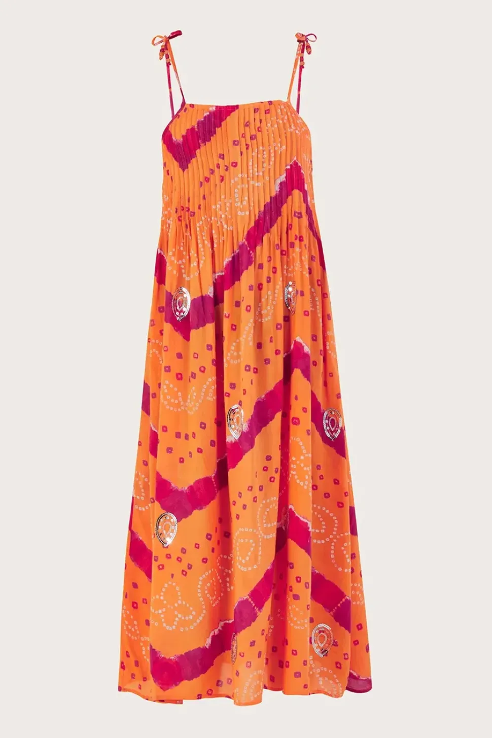 Bandhani Dye Cami Midi Dress