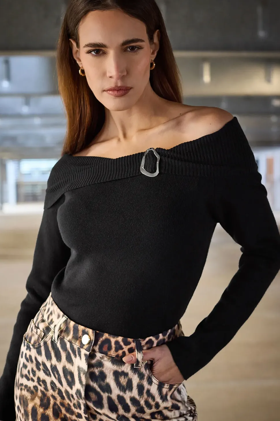 Bardot Buckle Detail Jumper
