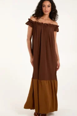 Bardot Off Shoulder Maxi Dress