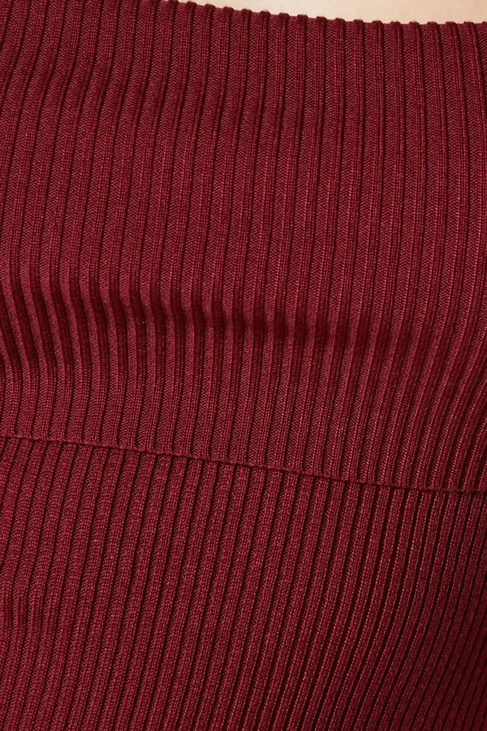Bardot Ribbed Midi Jumper Dress