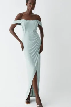 Bardot Slinky Jersey Bridesmaids Maxi Dress