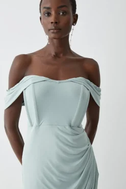 Bardot Slinky Jersey Bridesmaids Maxi Dress