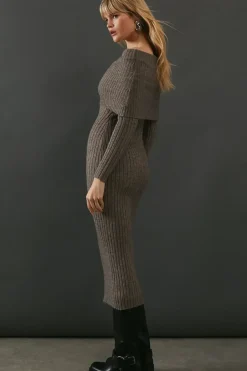 Bardot Slouchy Knitted Maxi Dress