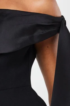Bardot Tie Shoulder Midi Dress