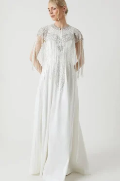 Baroque Embellished Bridal Cape