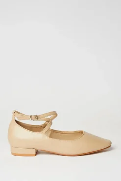 Basil Cross Strap Low Heel Ballet Pump