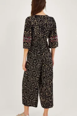 Batik Embroidered Jumpsuit in LENZING邃